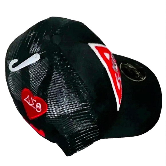 NEW Delta Sigma Theta / DST *9* Trucker Hat (Cap)! Red & White. Women Sorority. - Picture 9 of 11